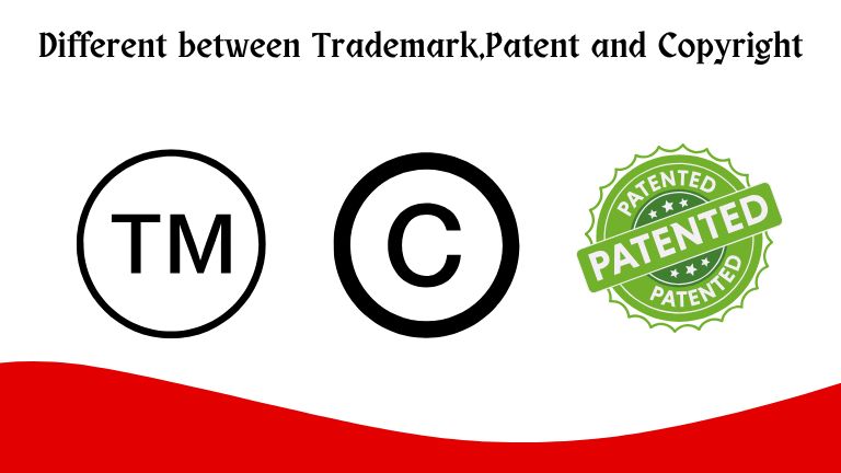 Different between Trademark,Patent and Copyright