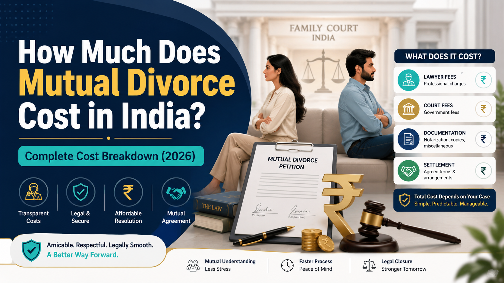 how much does mutual divorce cost in india
