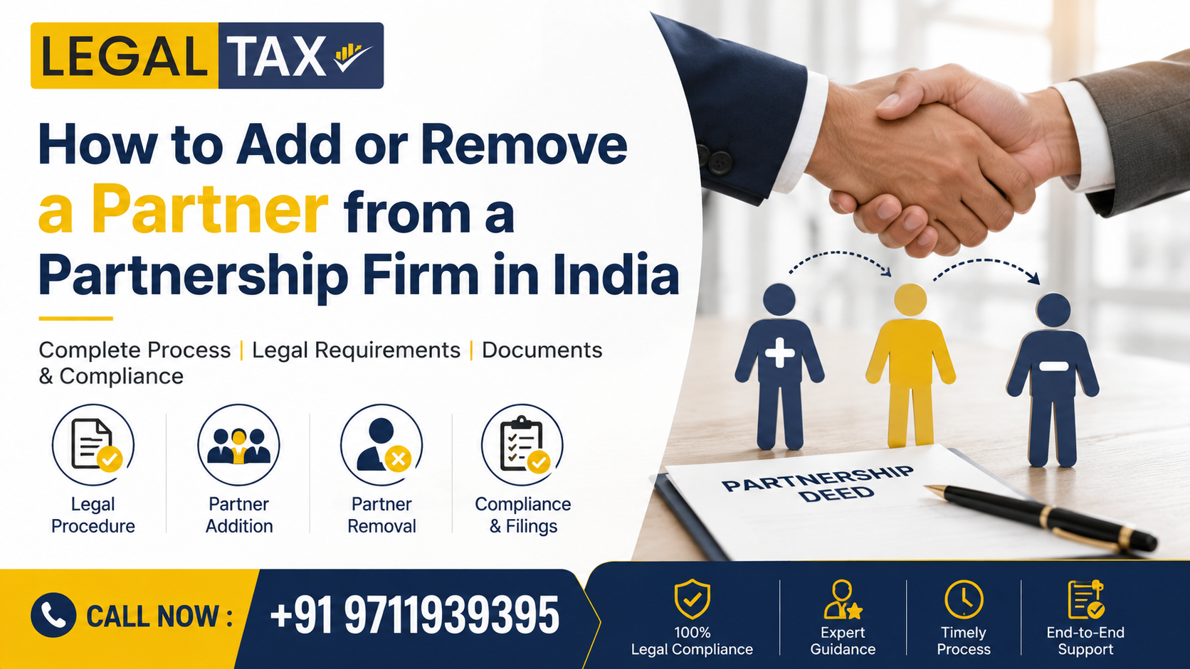 Adding or removing a partner in India
