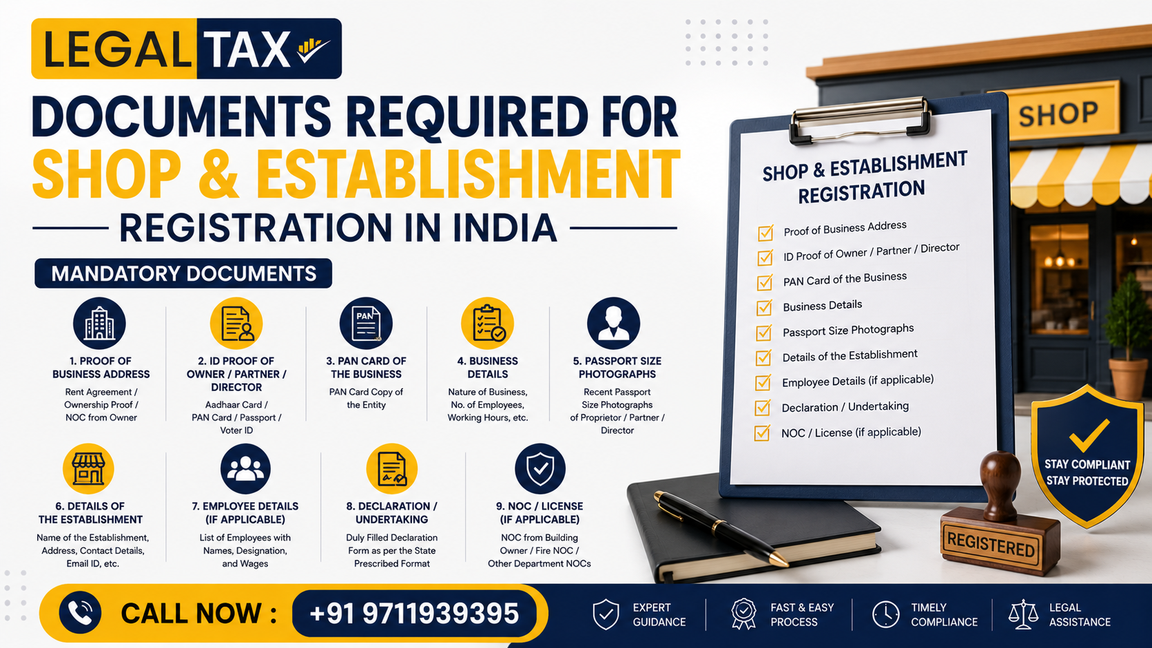 Documents Required for Shop & Establishment Registration