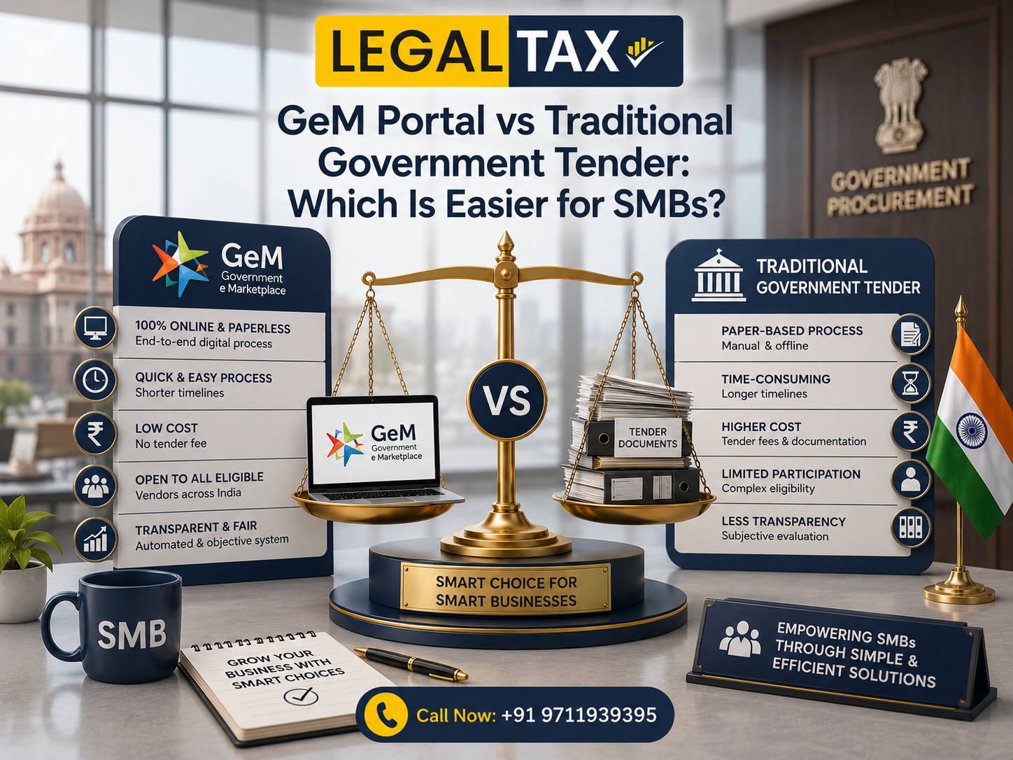 GeM Portal vs Traditional Tender comparison img