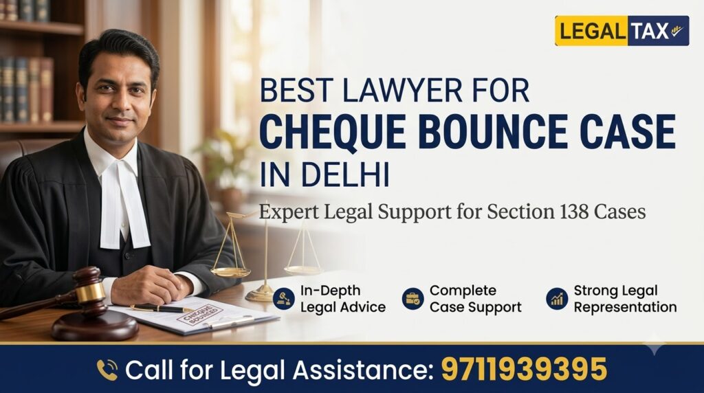 Cheque Bounce Case in Delhi: Complete Guide 2026 2 Cheque Bounce Case Lawyer in Delhi – Legal Assistance for Section 138 Cases | LegalTax